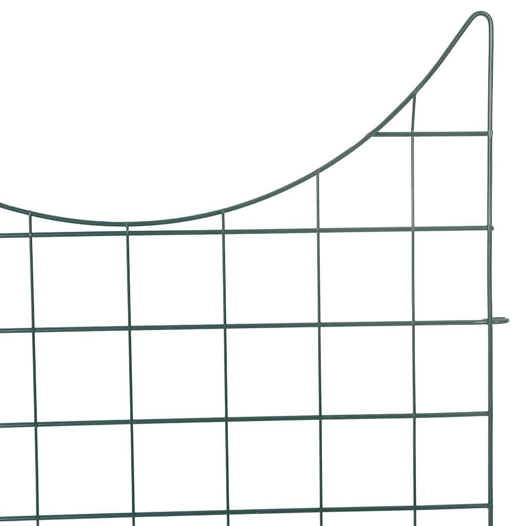 Teichzaun Set 8 Stk. 50 x 80 cm Stahl Grün