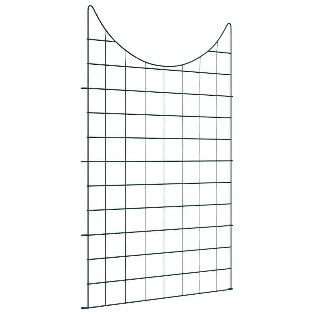 Teichzaun Set 8 Stk. 50 x 80 cm Stahl Grün
