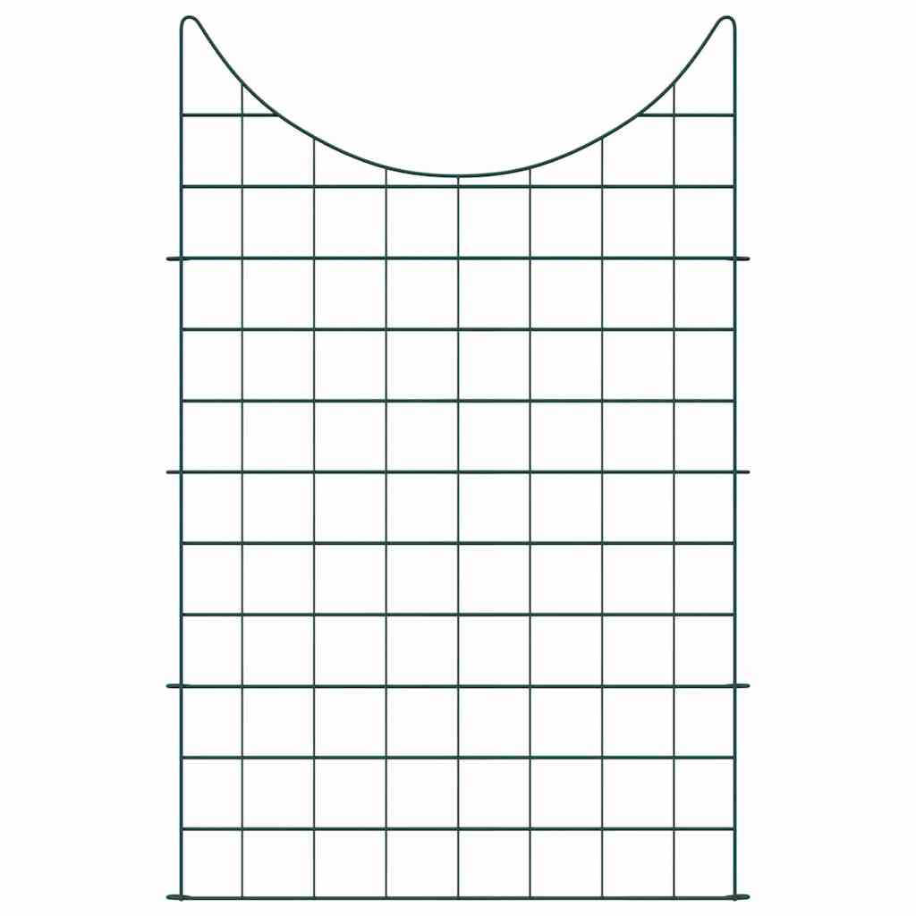 Teichzaun Set 8 Stk. 50 x 80 cm Stahl Grün