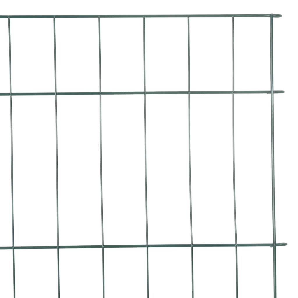 Teichzaun Set 8 Stk. 50 x 80 cm Stahl Grün