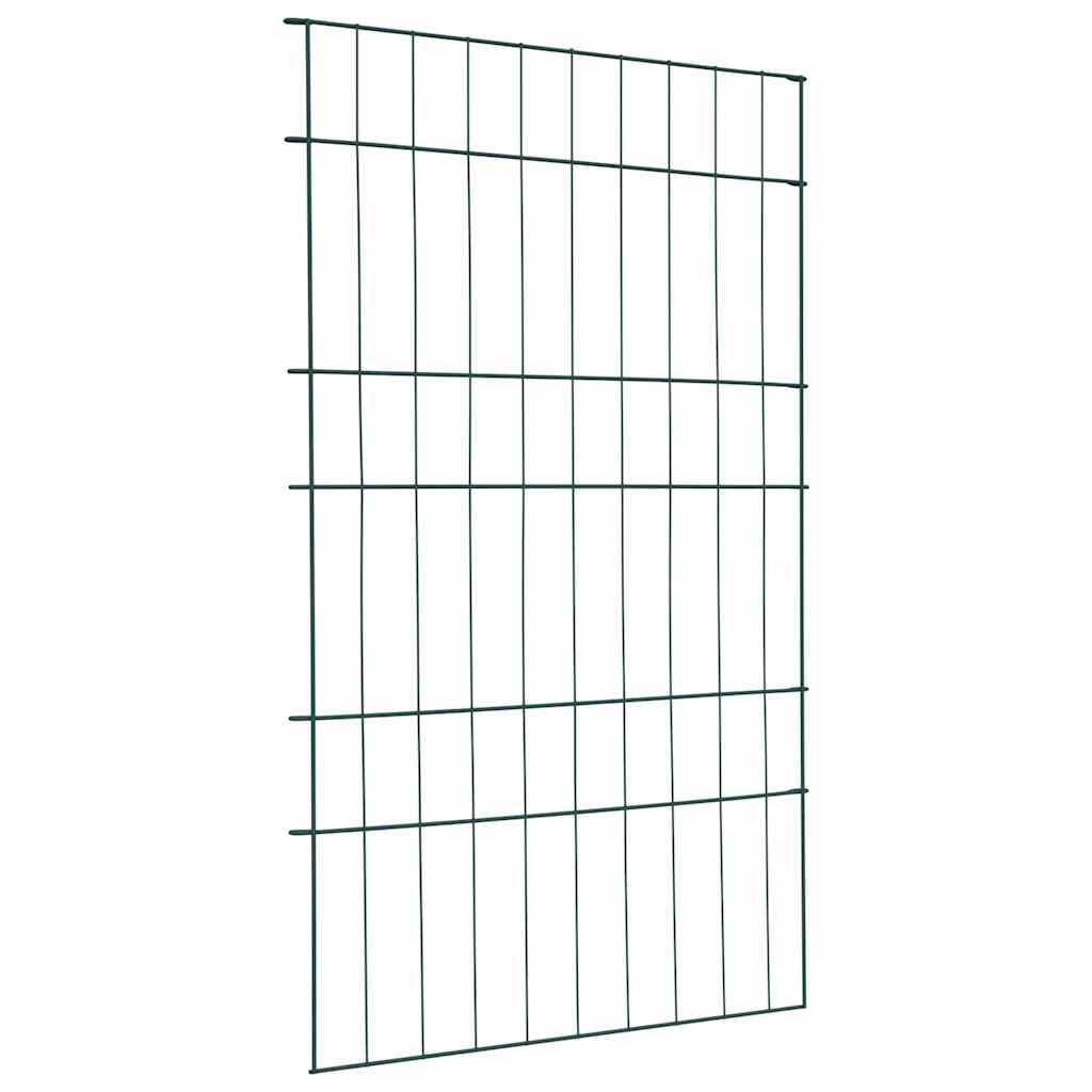 Teichzaun Set 8 stk. 50 x 80 cm Stahl Grün