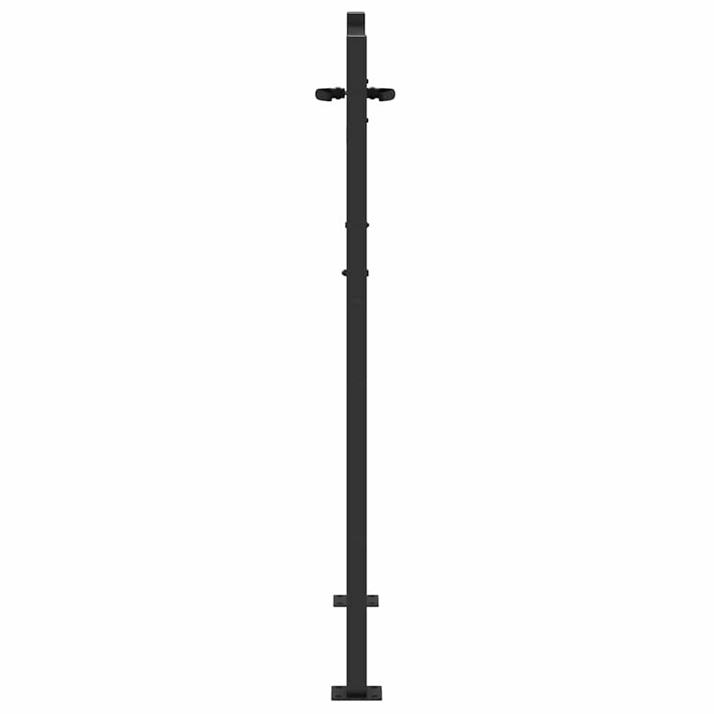 Gartentor 110 x 130 cm Pulverbeschichteter Stahl Abschließbar