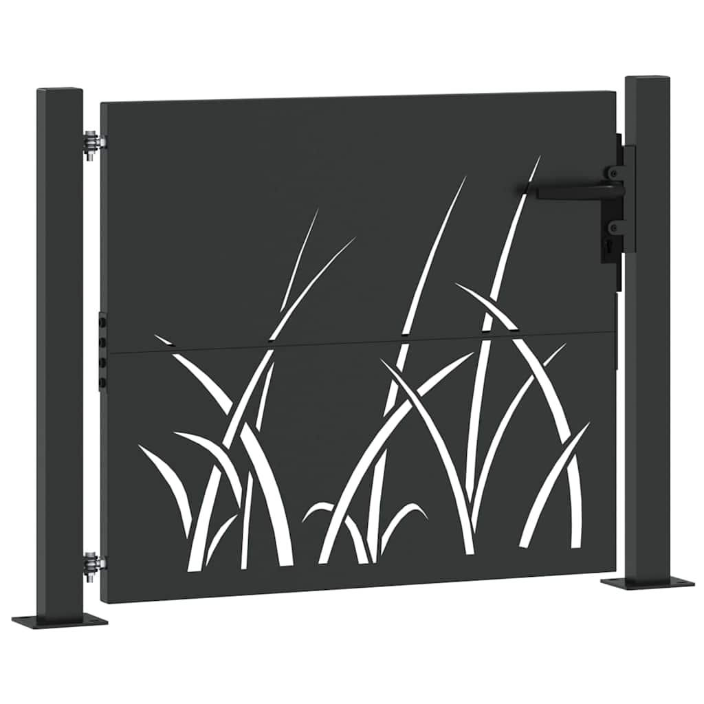 Gartentor 110 x 105 cm Pulverbeschichteter Stahl Abschließbar