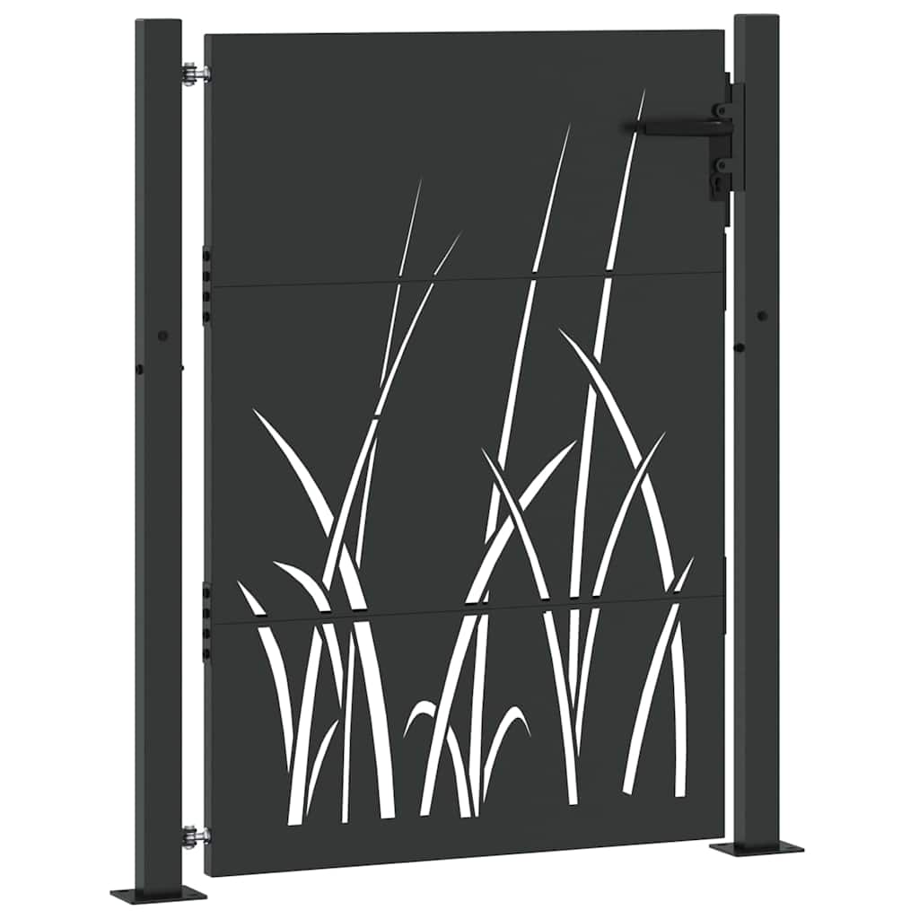 Gartentor 110 x 130 cm Pulverbeschichteter Stahl Abschließbar