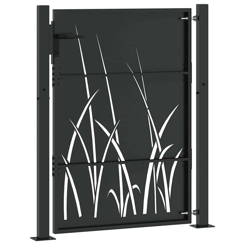Gartentor 110 x 130 cm Pulverbeschichteter Stahl Abschließbar
