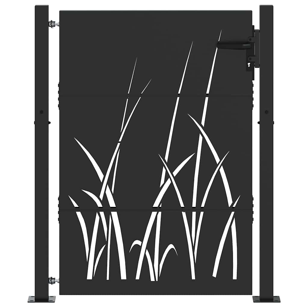 Gartentor 110 x 130 cm Pulverbeschichteter Stahl Abschließbar