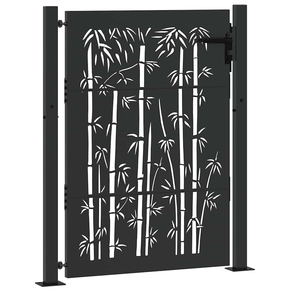 Gartentor 110 x 130 cm Pulverbeschichteter Stahl Abschließbar