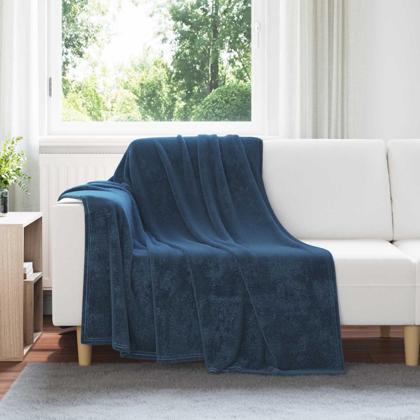 Wohndecke Marineblau 150 x 200 cm 0.78 kg Fleece