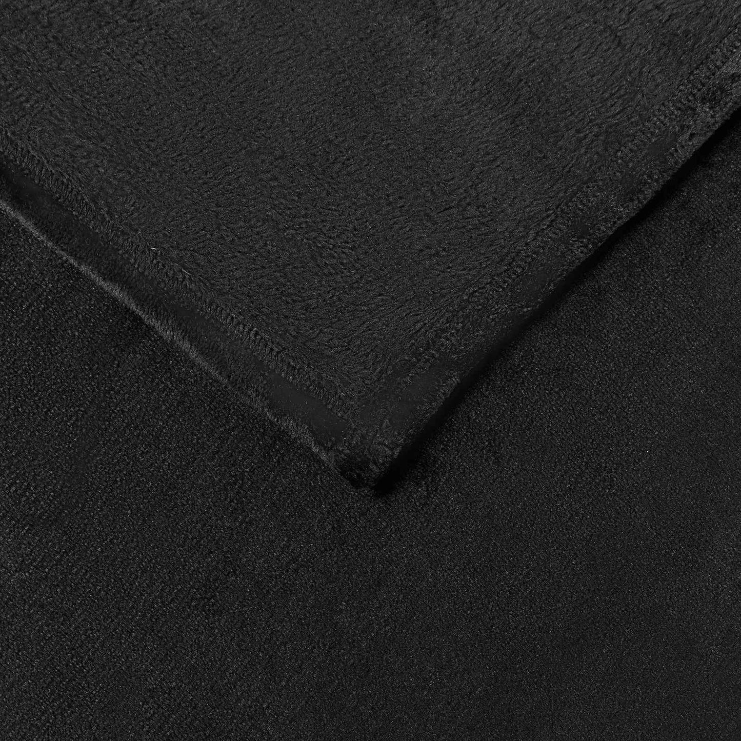 Wohndecke Schwarz 130 x 150 cm 0.51 kg Fleece