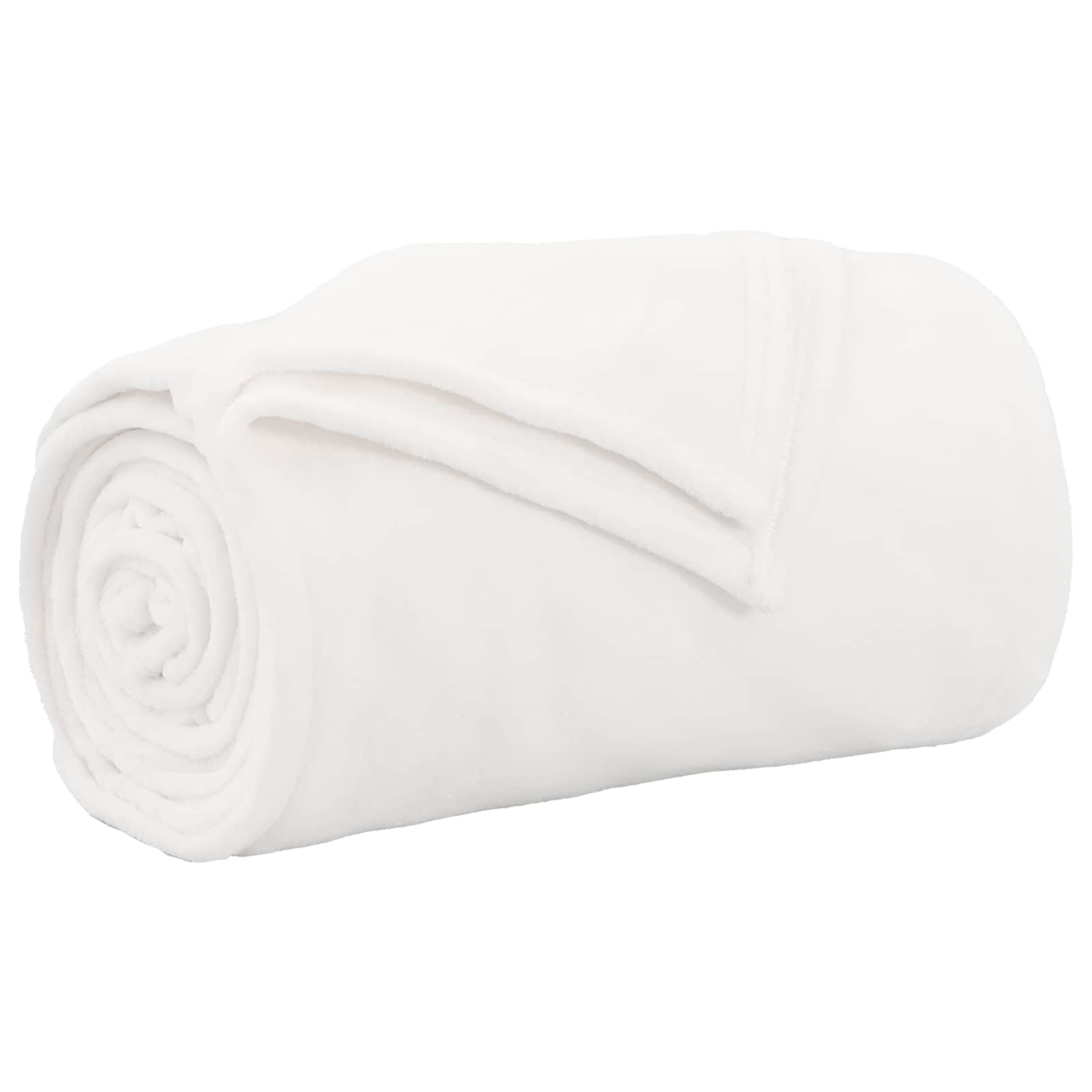 Wohndecke Weiß 130 x 150 cm 0.51 kg Fleece