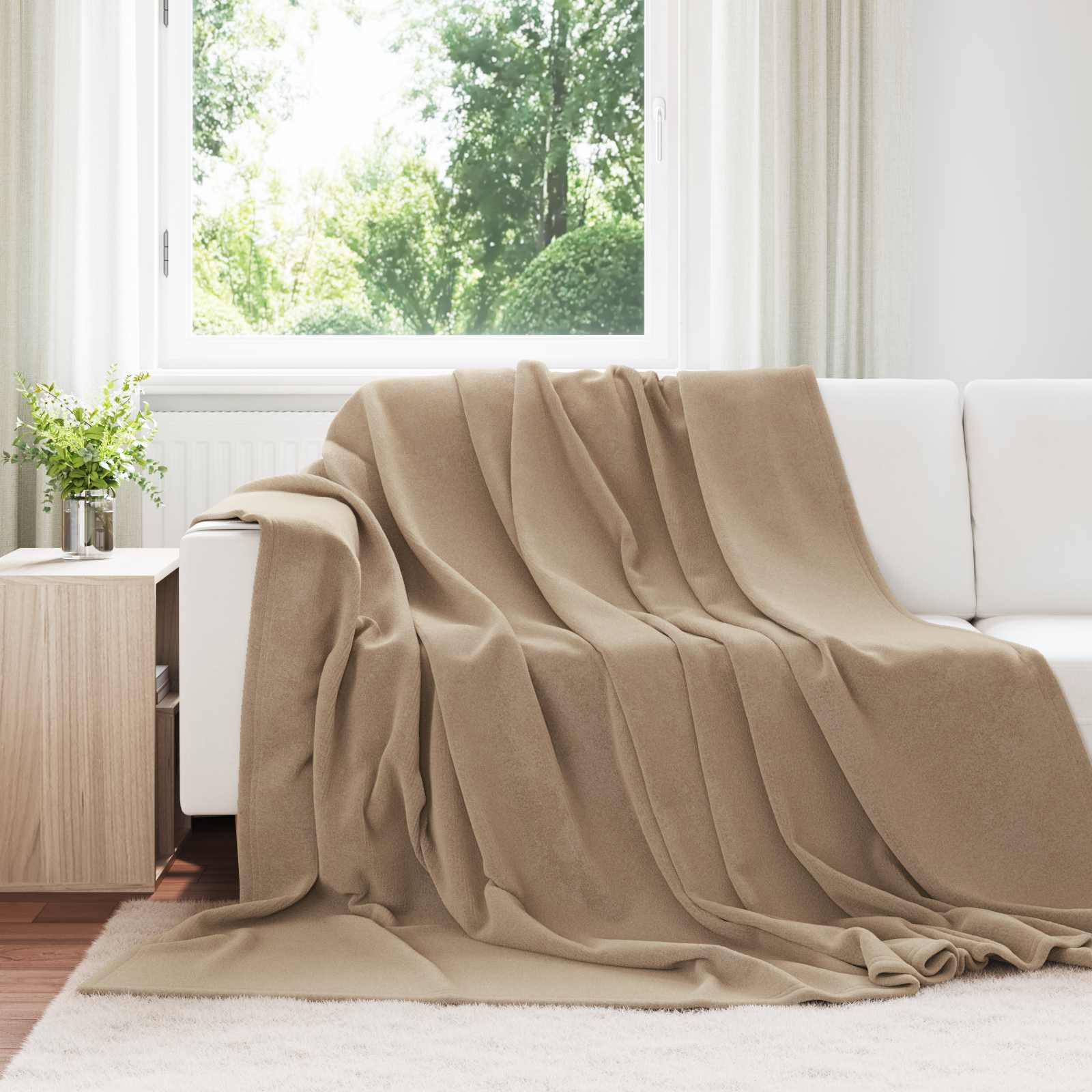 Wohndecken 6 stk. Kamel 220 x 240 cm 8.24 kg Fleece