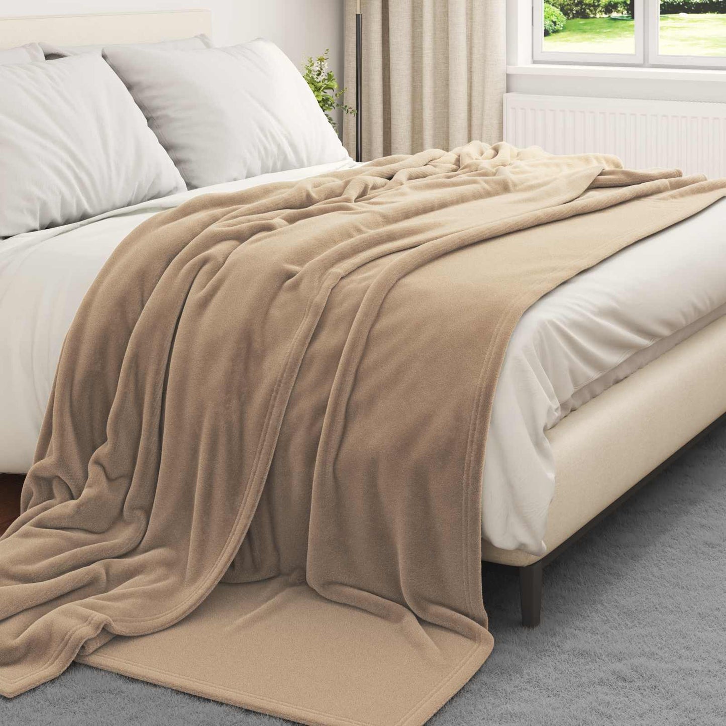 Wohndecken 6 stk. Kamel 220 x 240 cm 8.24 kg Fleece