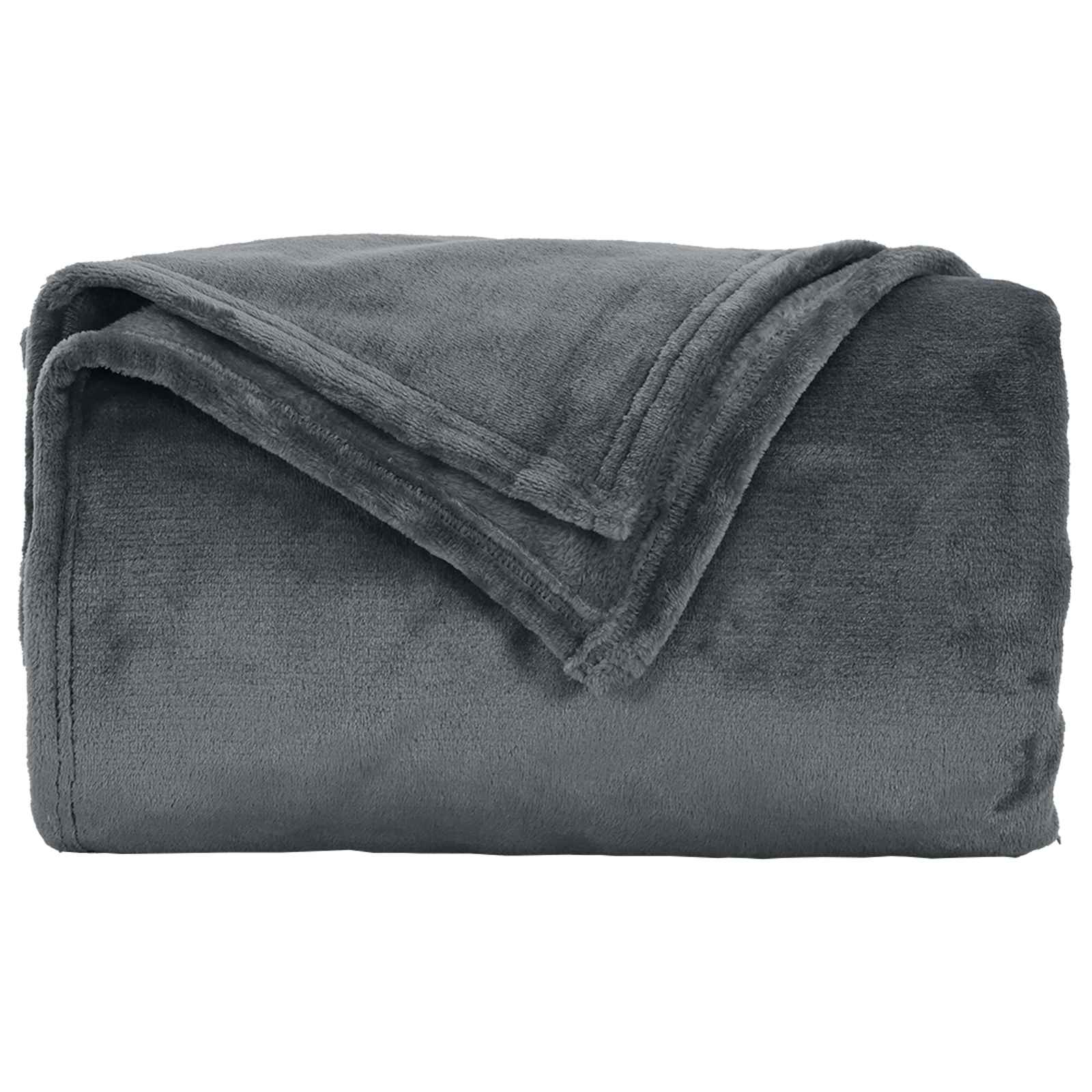 Wohndecken 6 stk. Dunkelgrau 240 x 270 cm 10.11 kg Fleece