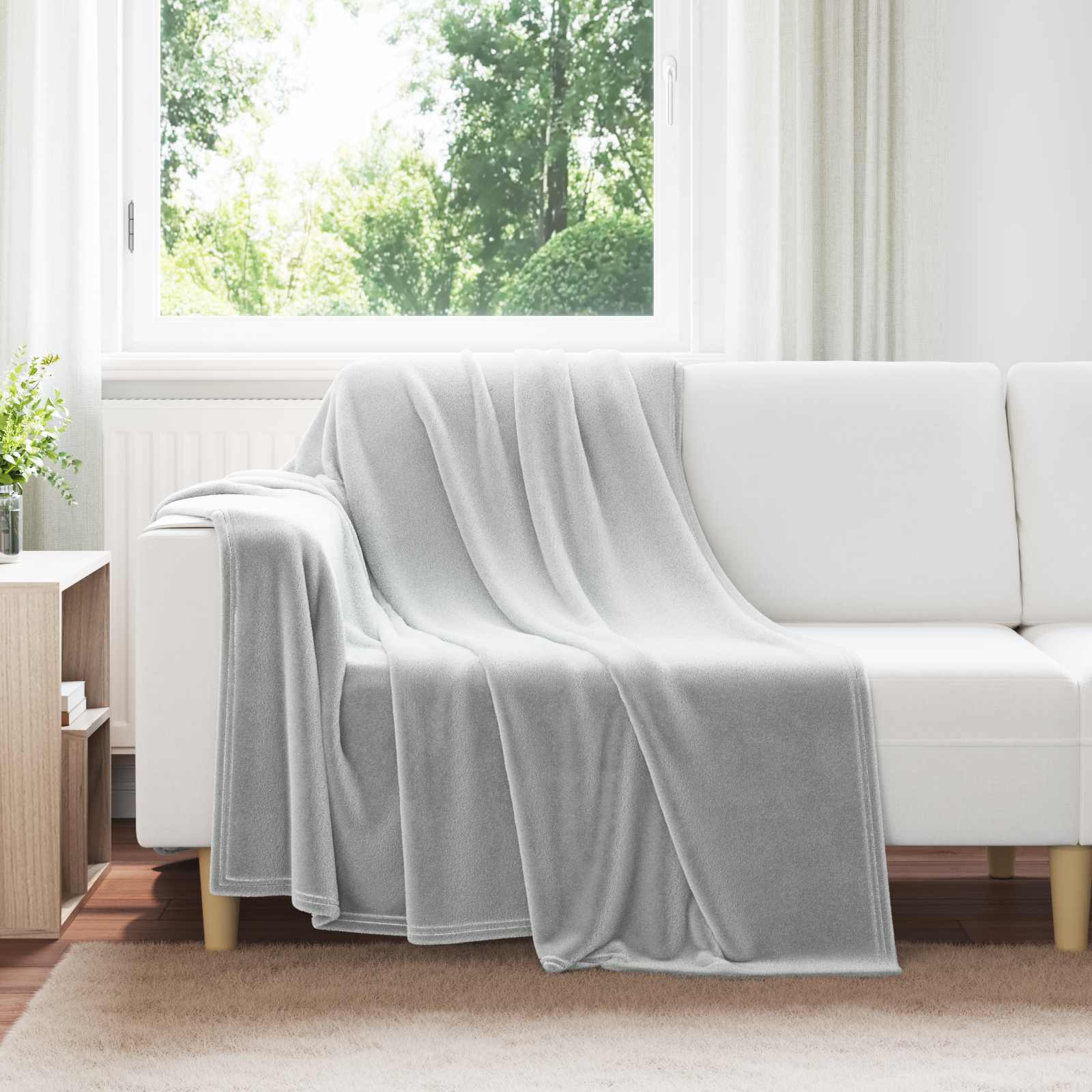 Wohndecken 6 stk. Grau 150 x 200 cm 4.68 kg Fleece