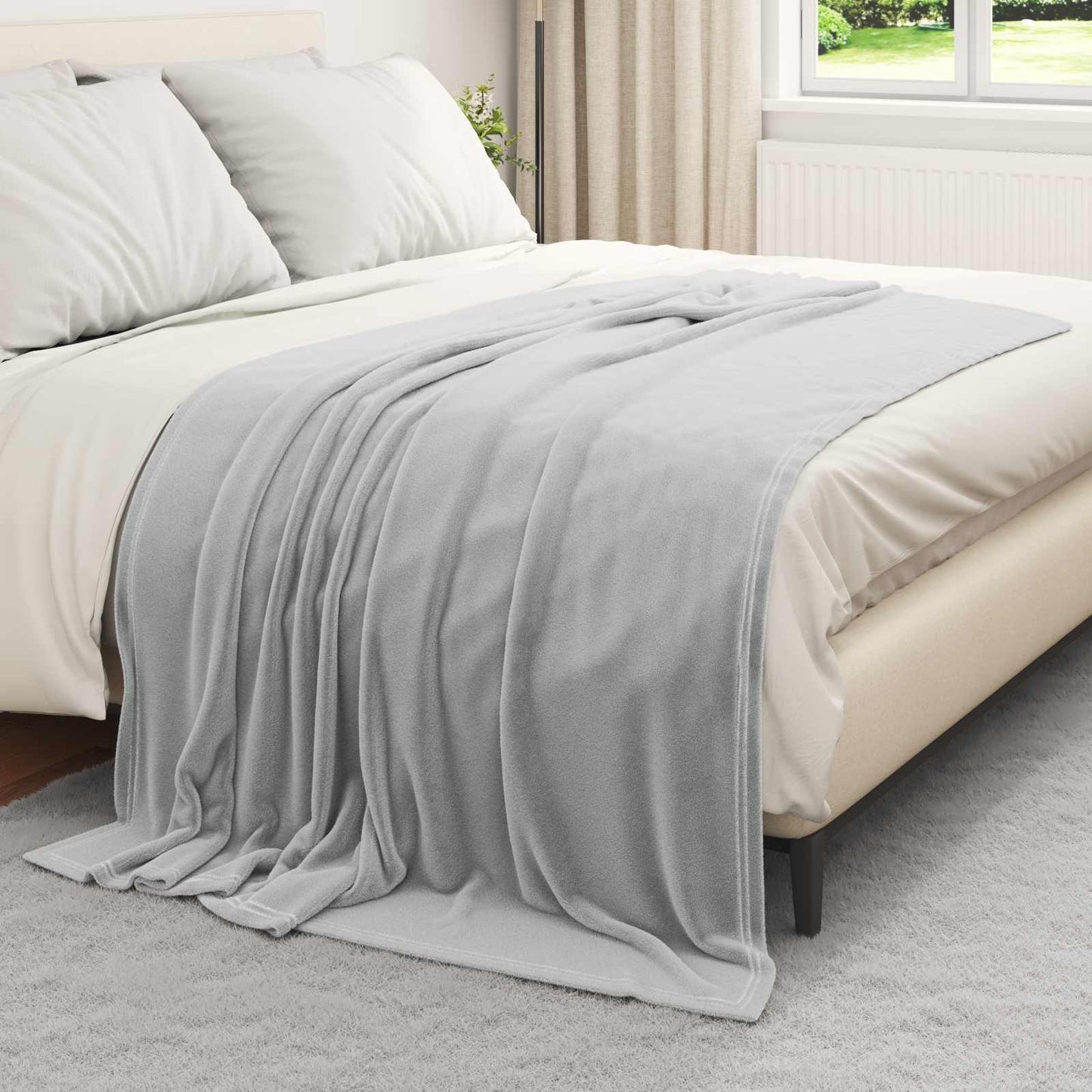 Wohndecken 6 stk. Grau 150 x 200 cm 4.68 kg Fleece