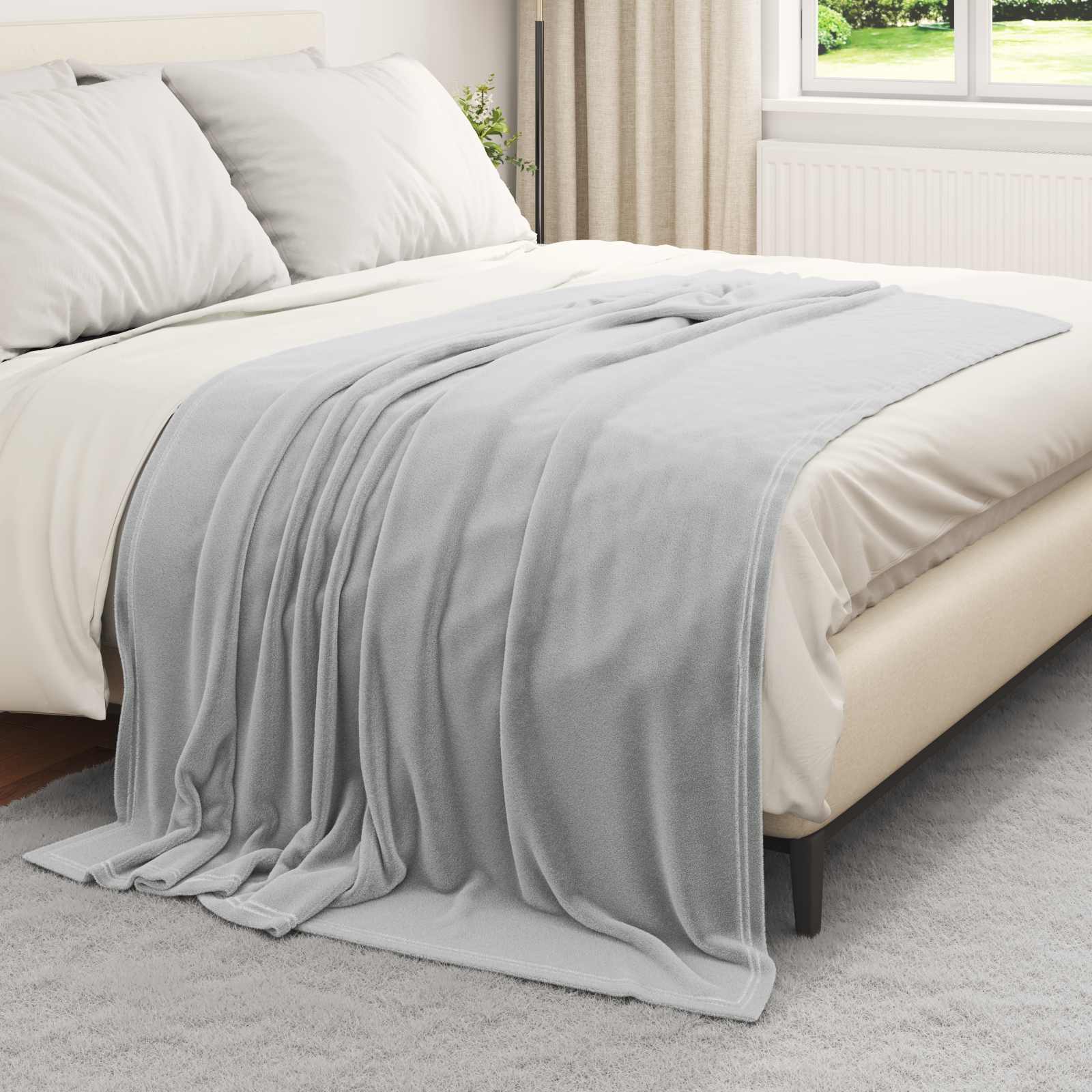 Wohndecken 6 stk. Grau 150 x 200 cm 4.68 kg Fleece