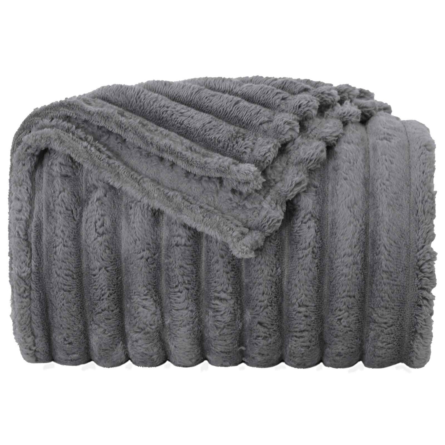 Wohndecke Dunkelgrau 240 x 220 cm 1.36 kg Fleece
