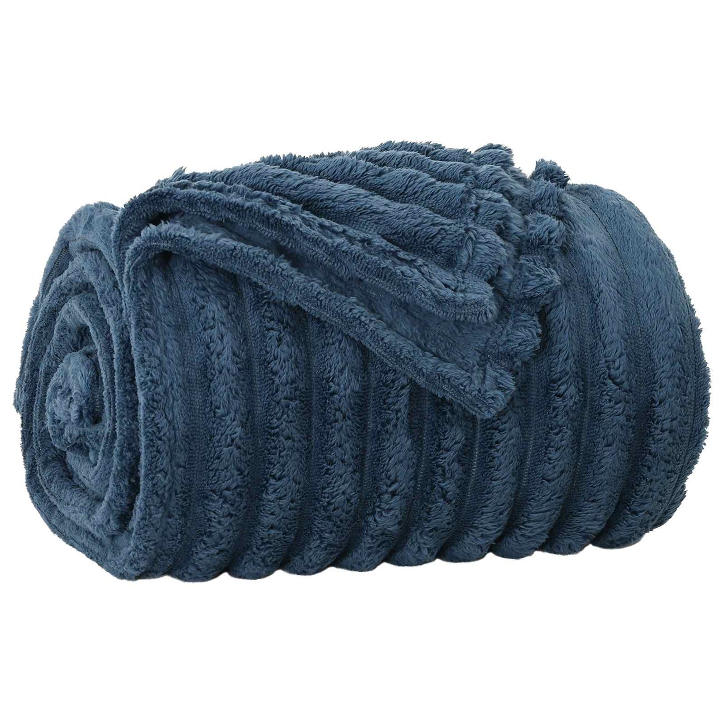 Wohndecke Marineblau 240 x 220 cm 1.36 kg Fleece