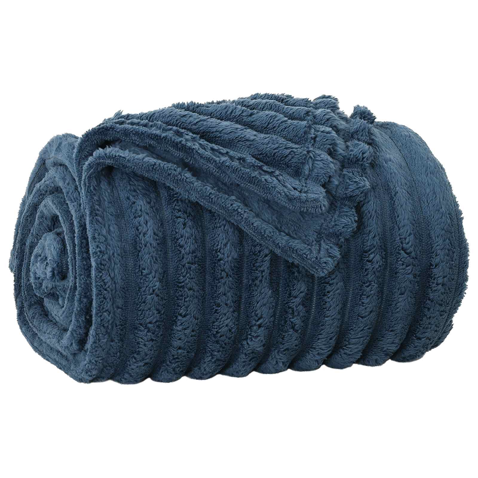 Wohndecke Marineblau 240 x 220 cm 1.36 kg Fleece