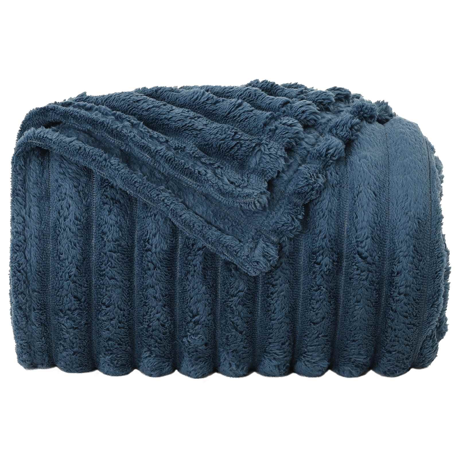 Wohndecke Marineblau 270 x 240 cm 1.77 kg Fleece