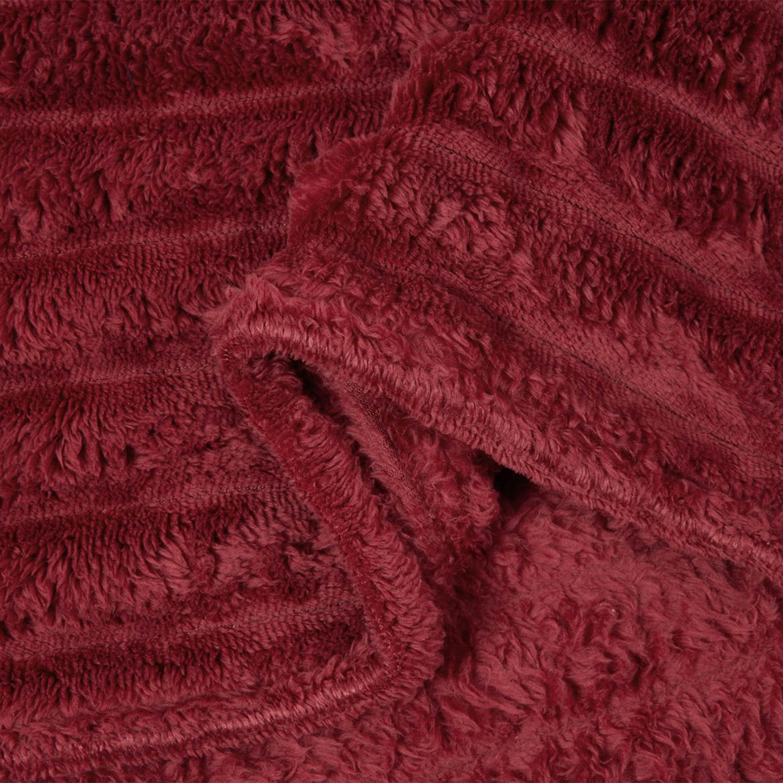 Wohndecke Bordeauxrot 240 x 220 cm 1.66 kg Fleece