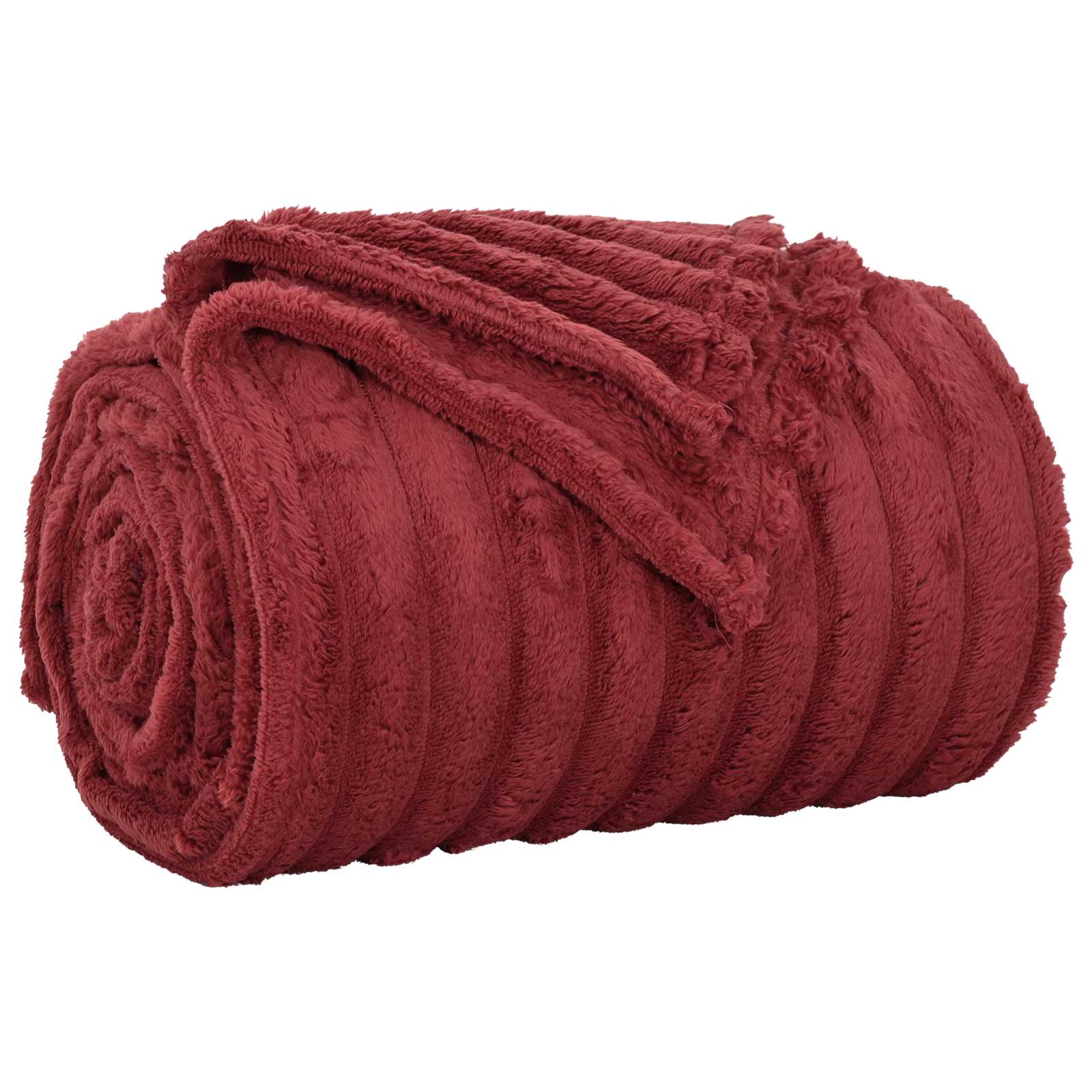 Wohndecke Bordeauxrot 240 x 220 cm 1.66 kg Fleece