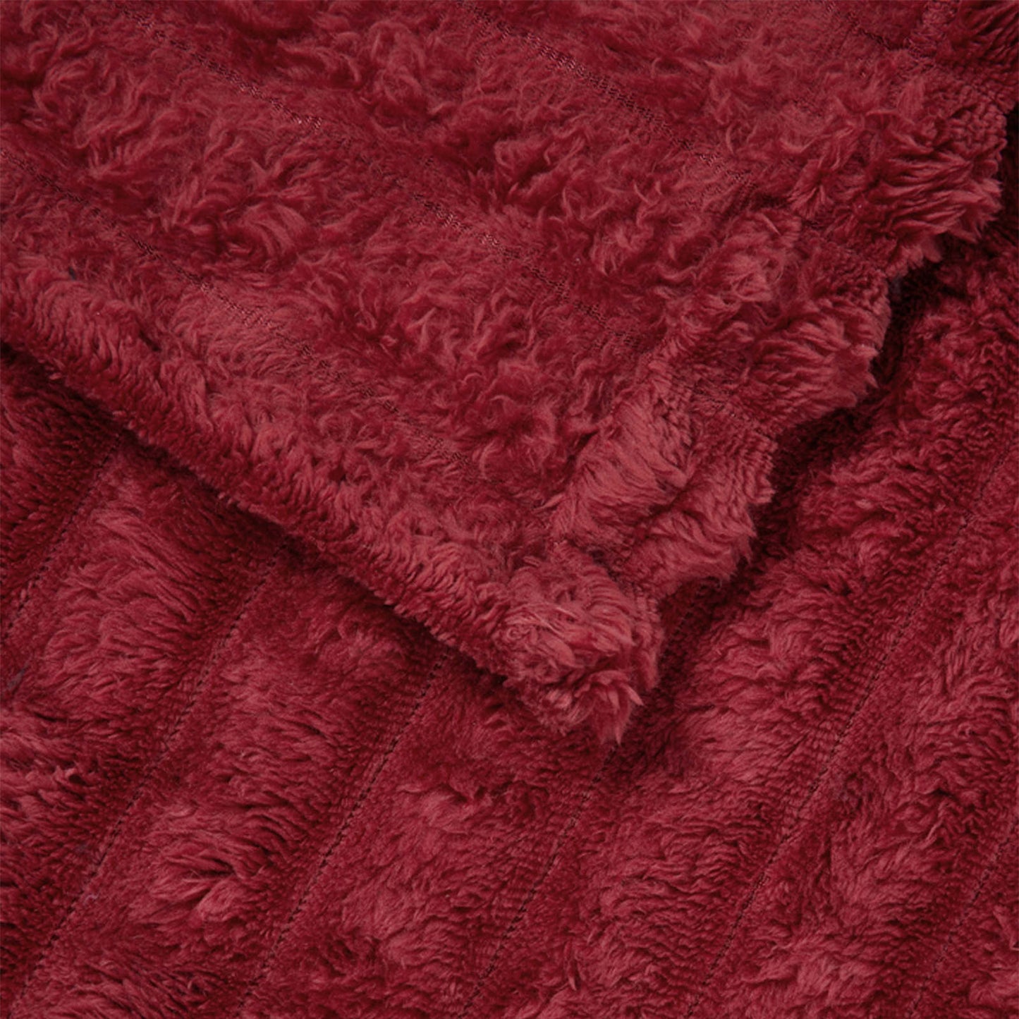 Wohndecke Bordeauxrot 270 x 240 cm 1.66 kg Fleece