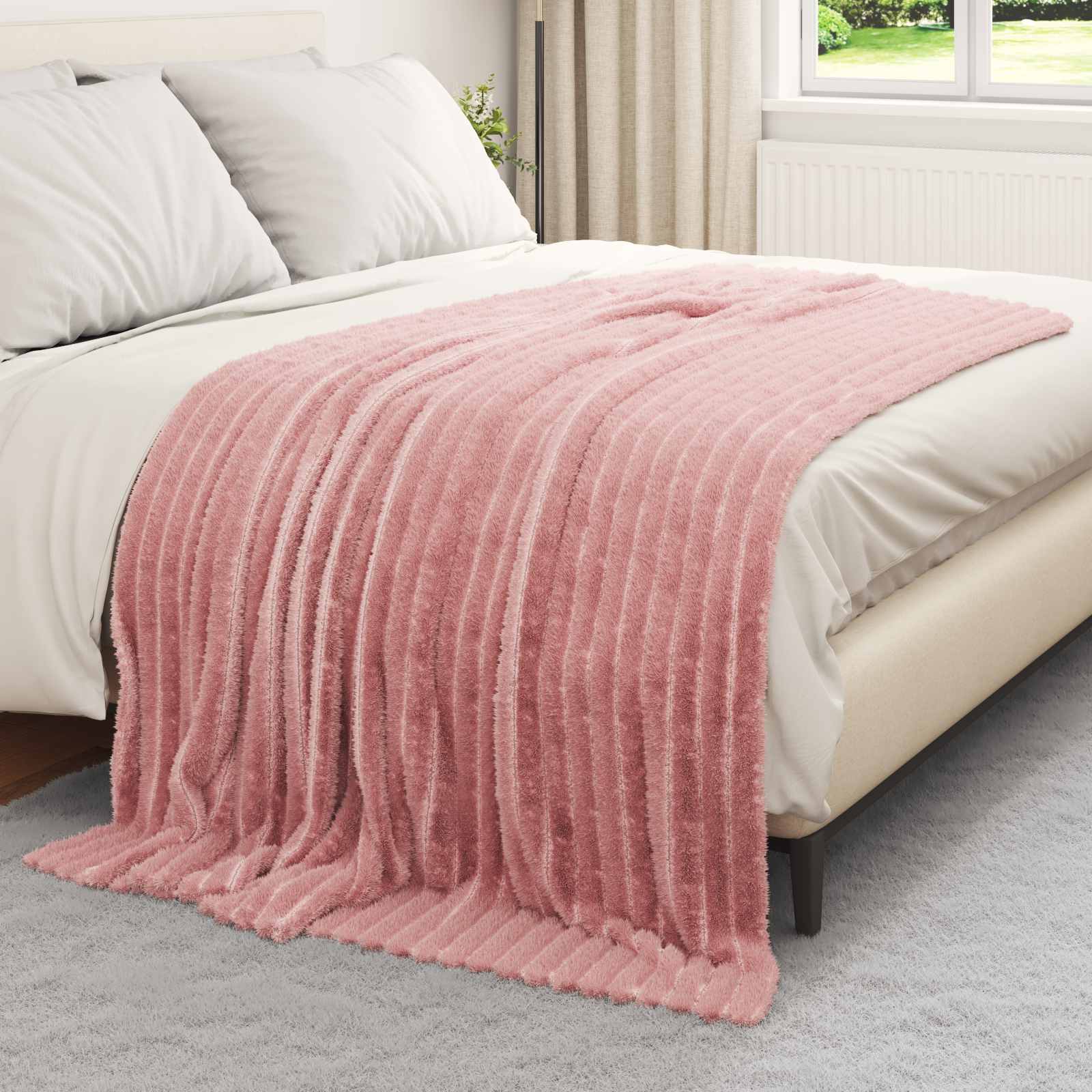 Wohndecke Rosa 200 x 150 cm 0.8 kg Fleece