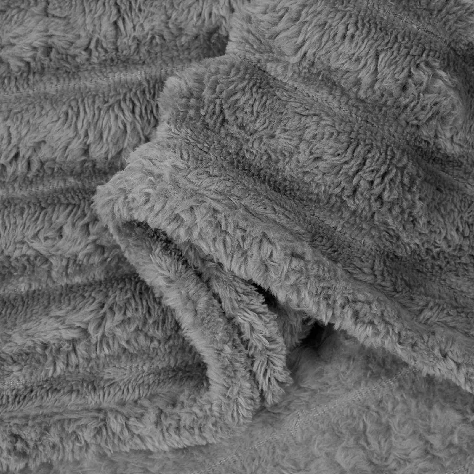 Wohndecken 6 stk. Dunkelgrau 240 x 220 cm 8.76 kg Fleece