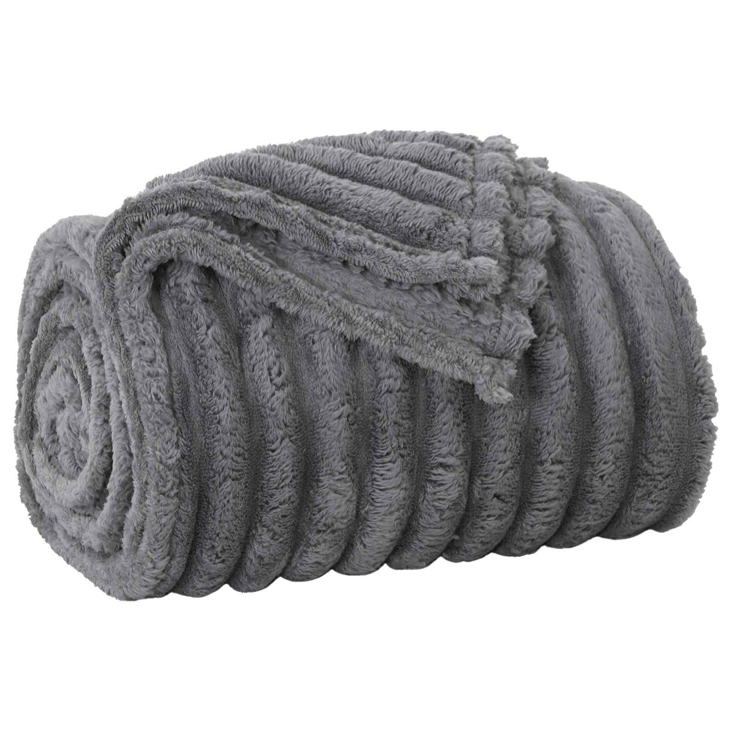 Wohndecken 6 stk. Dunkelgrau 240 x 220 cm 8.76 kg Fleece
