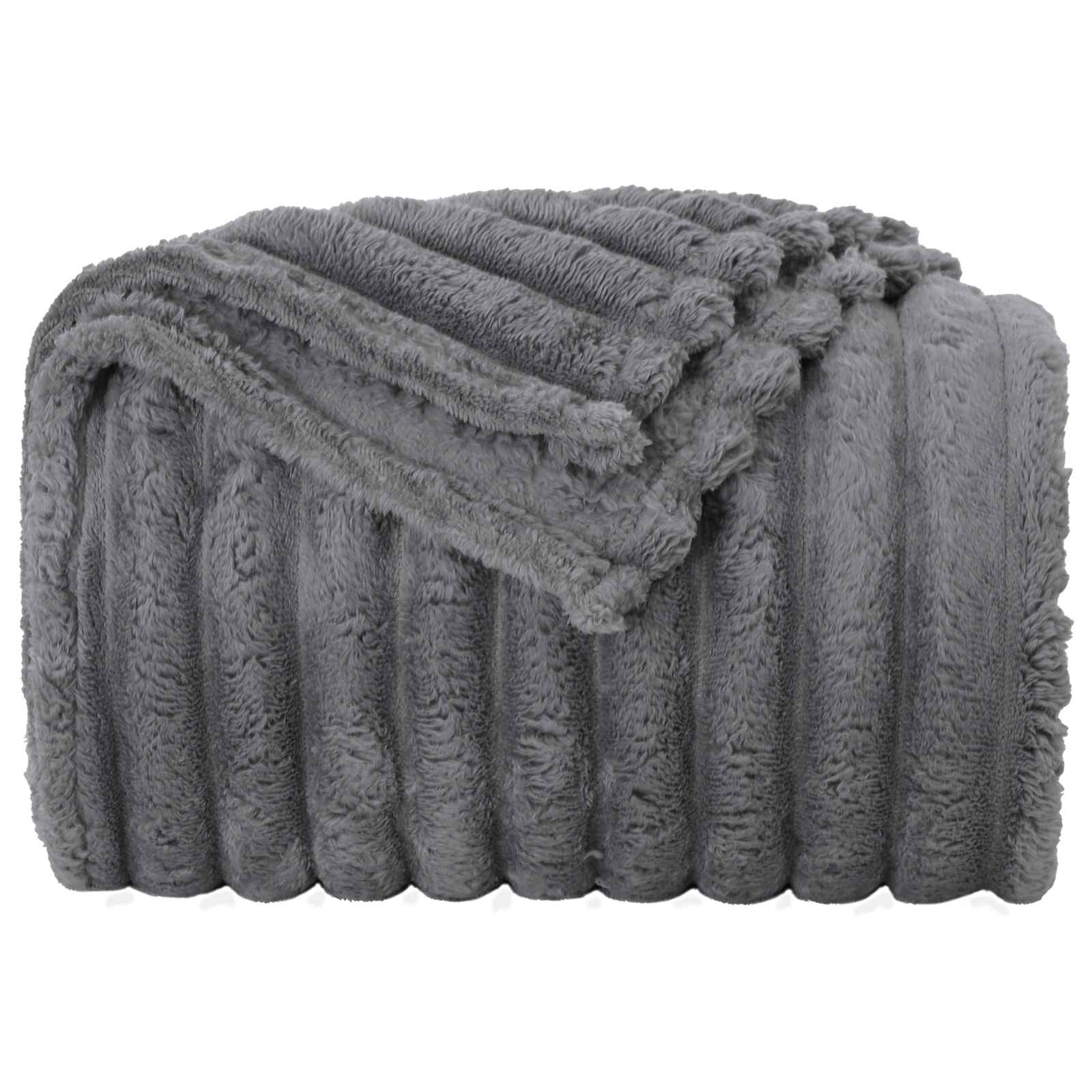 Wohndecken 6 Stk. Dunkelgrau 240 x 220 cm 8.76 kg Fleece