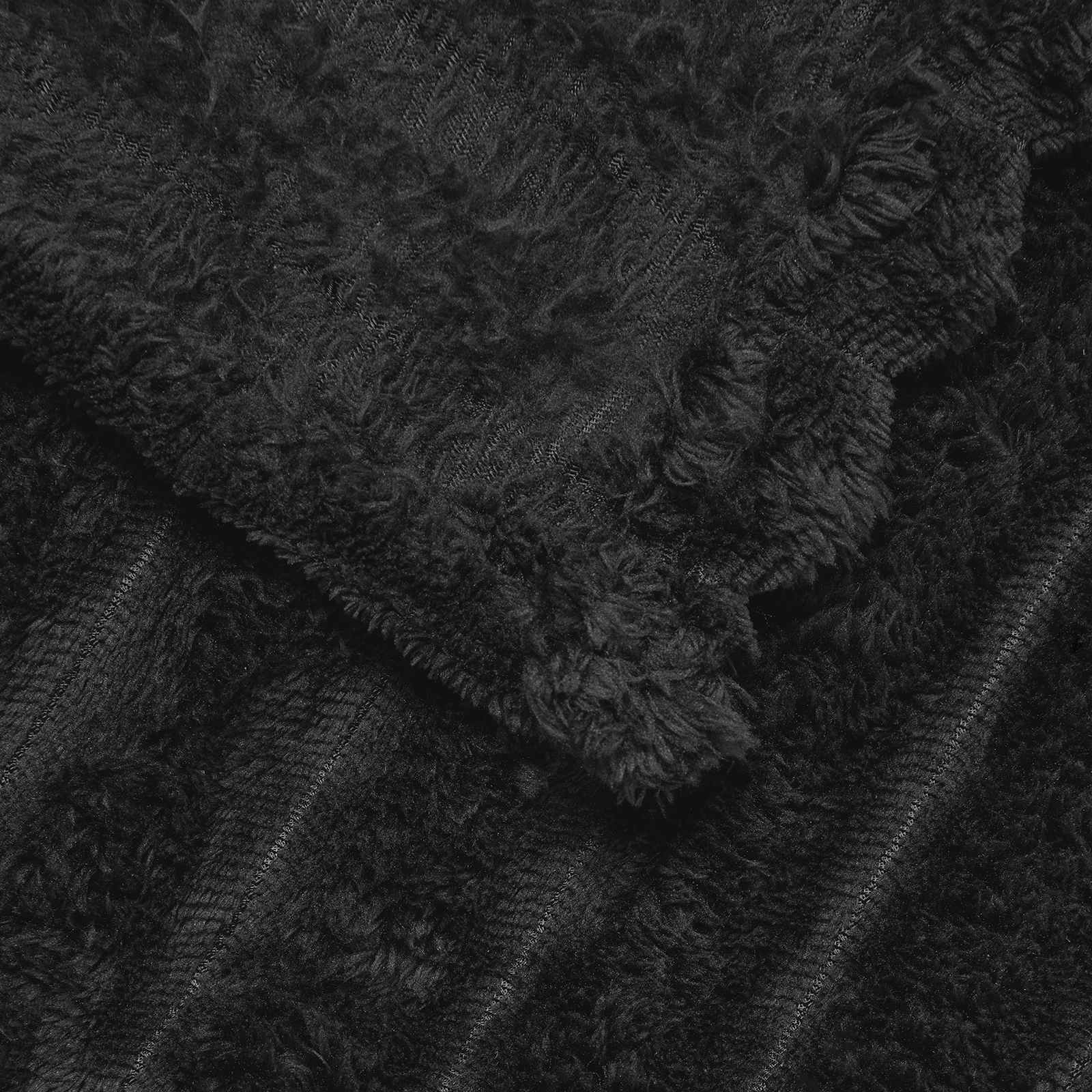 Wohndecken 6 stk. Schwarz 240 x 220 cm 8.76 kg Fleece
