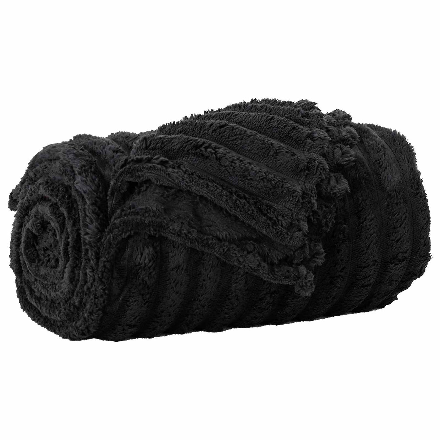 Wohndecken 6 stk. Schwarz 240 x 220 cm 8.76 kg Fleece