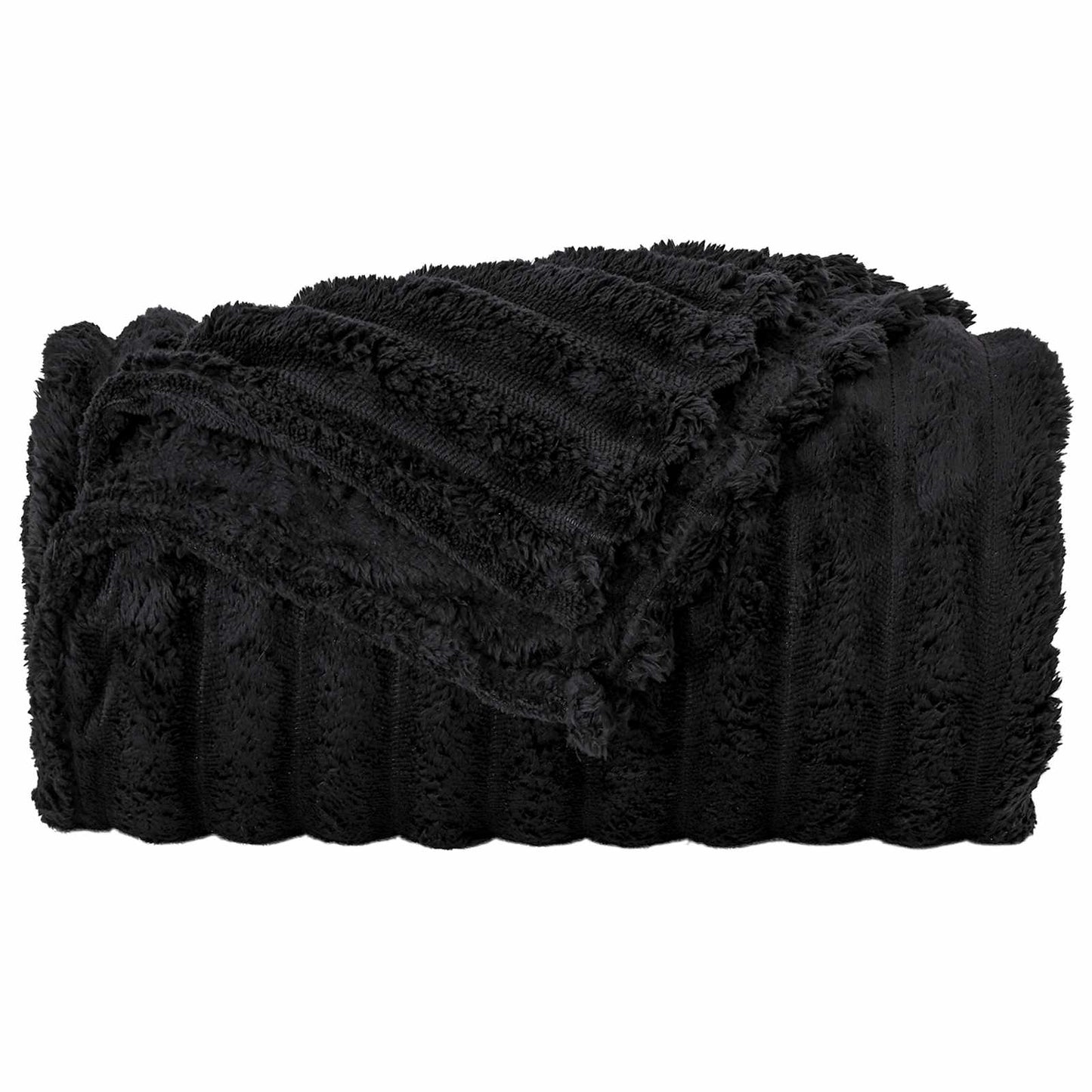 Wohndecken 6 stk. Schwarz 240 x 220 cm 8.76 kg Fleece