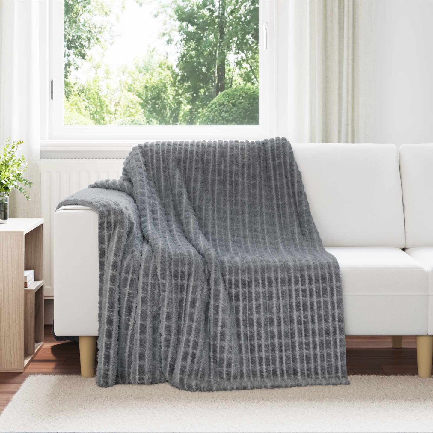 Wohndecke Dunkelgrau 200 x 150 cm 0.78 kg Fleece