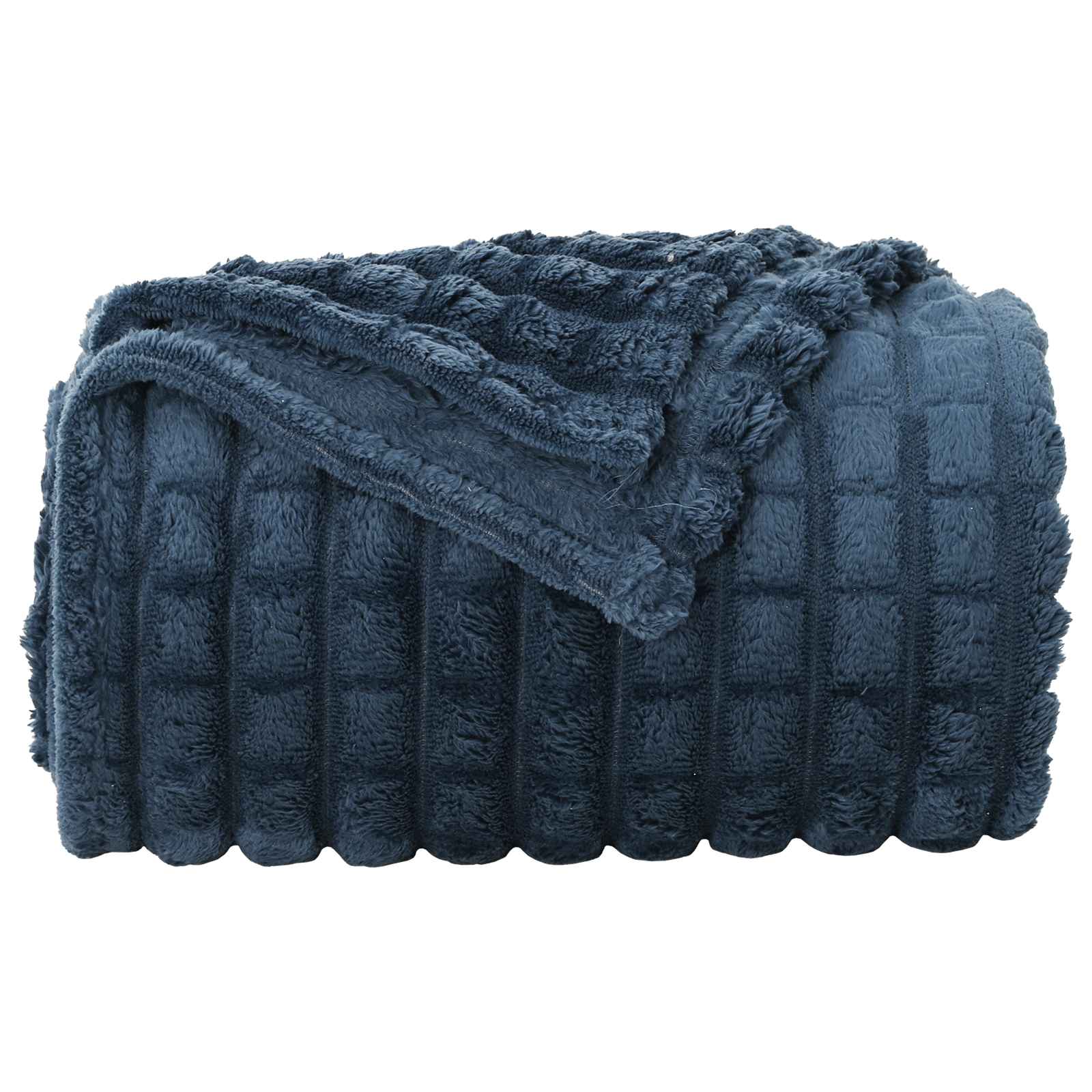 Wohndecke Marineblau 240 x 220 cm 1.37 kg Fleece