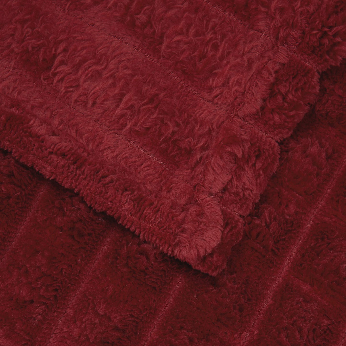 Wohndecke Bordeauxrot 270 x 240 cm 1.69 kg Fleece