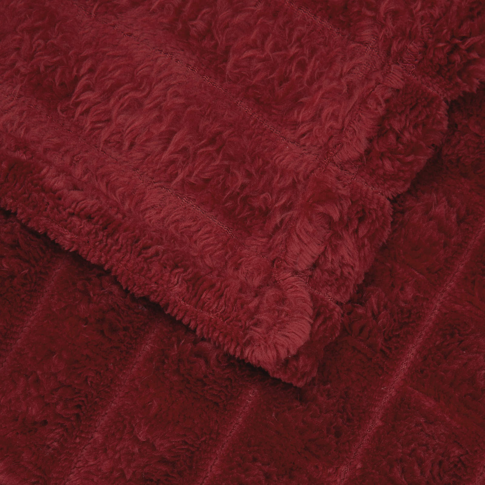 Wohndecke Bordeauxrot 270 x 240 cm 1.69 kg Fleece