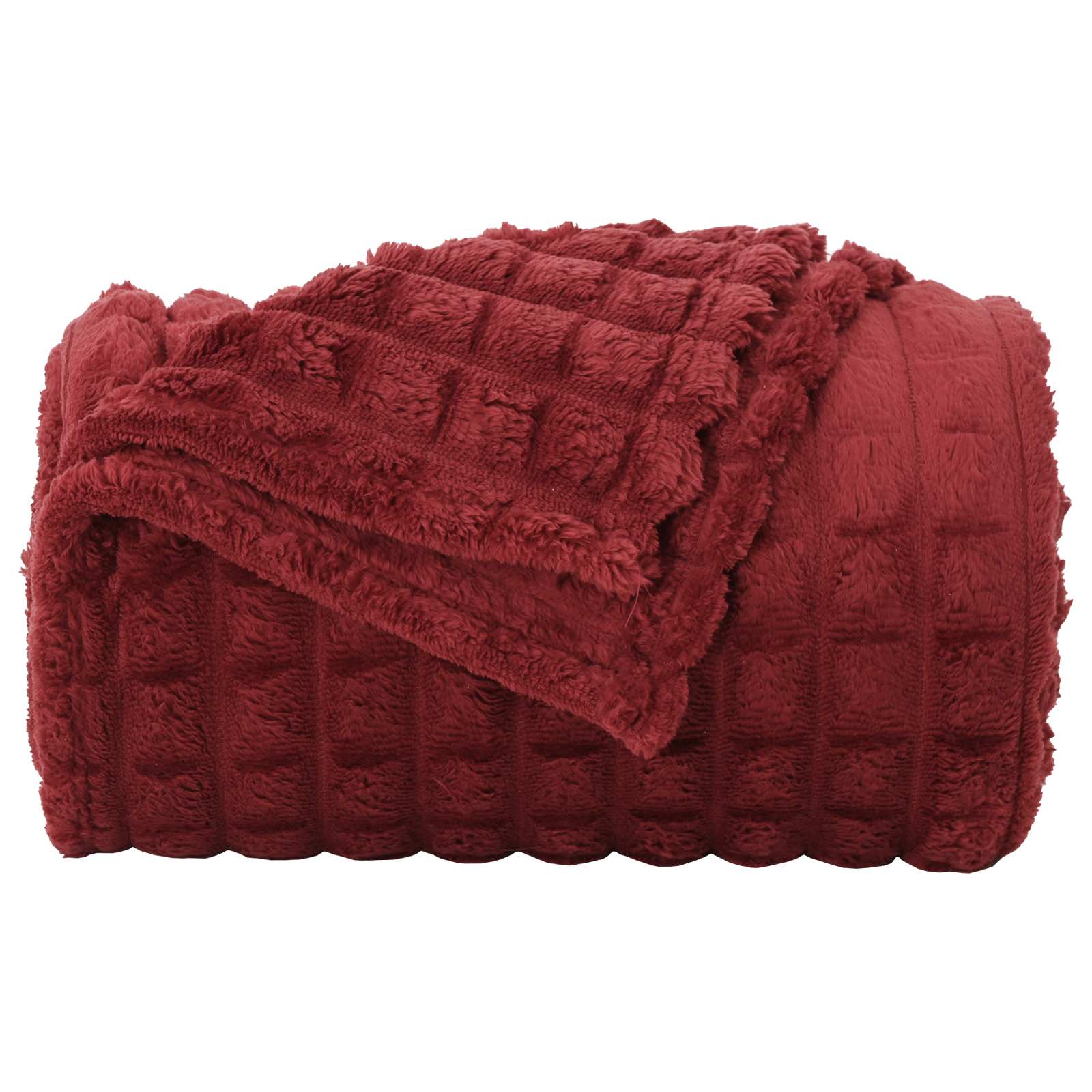 Wohndecke Bordeauxrot 270 x 240 cm 1.69 kg Fleece