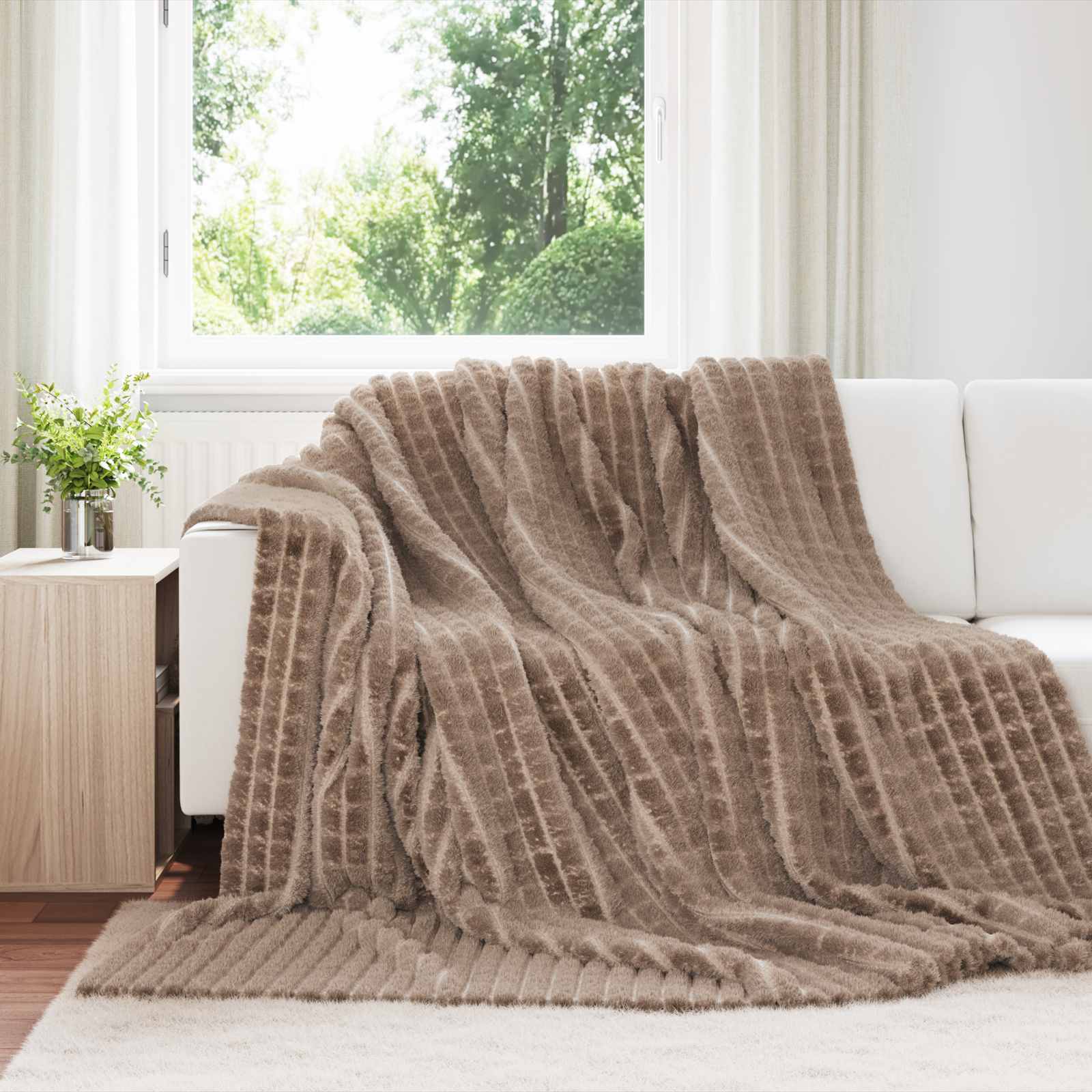 Wohndecken 6 stk. Kamel 240 x 220 cm 8.63 kg Fleece