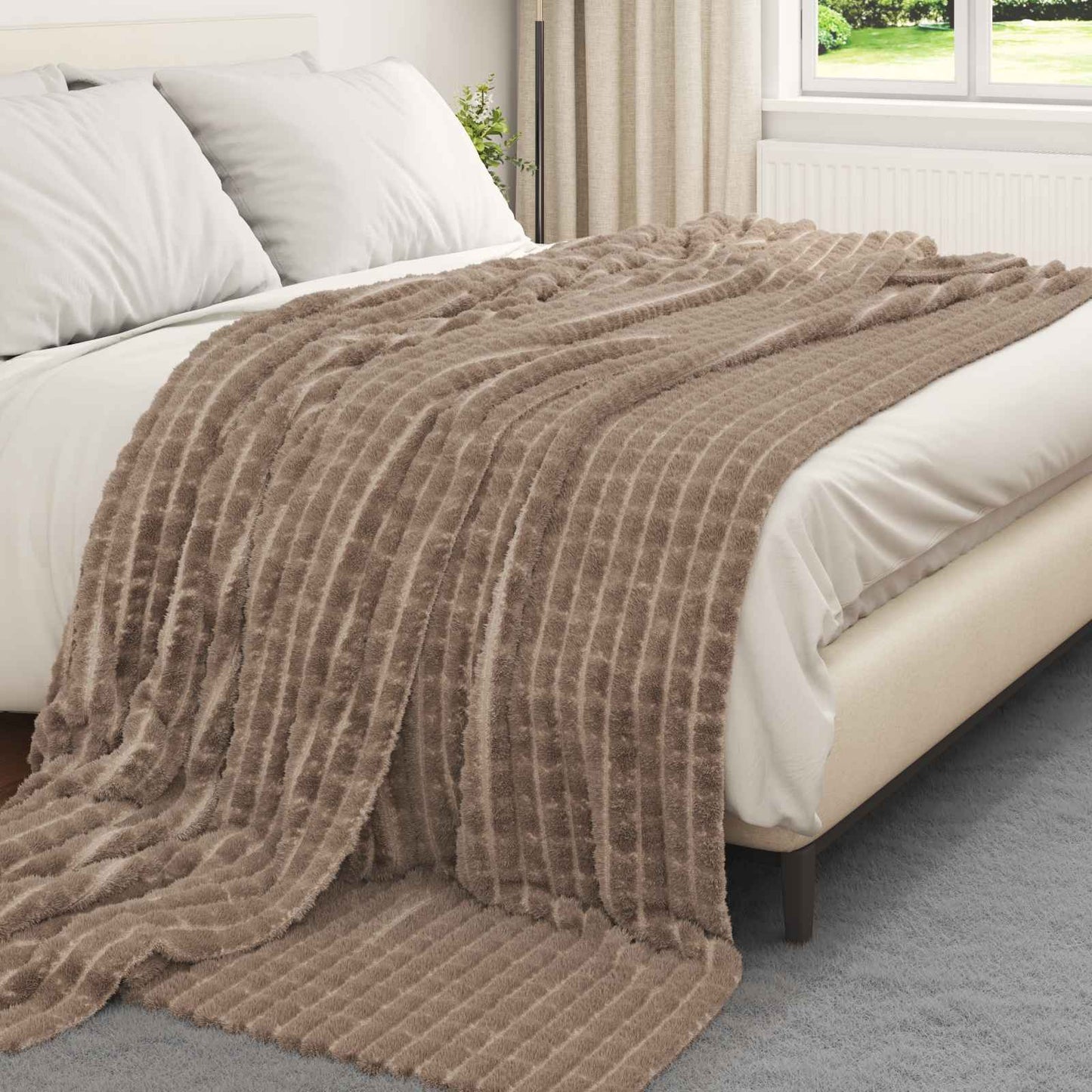 Wohndecken 6 stk. Kamel 240 x 220 cm 8.63 kg Fleece