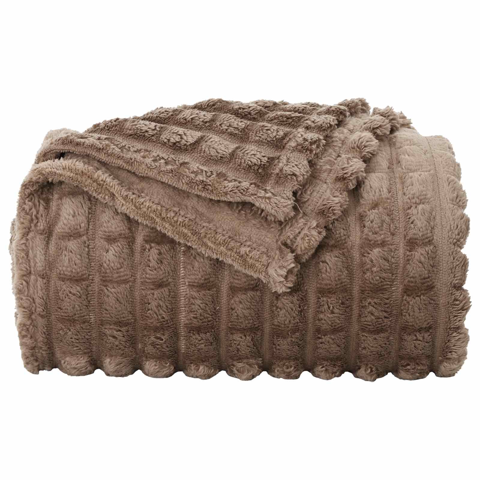 Wohndecken 6 stk. Kamel 240 x 220 cm 8.63 kg Fleece