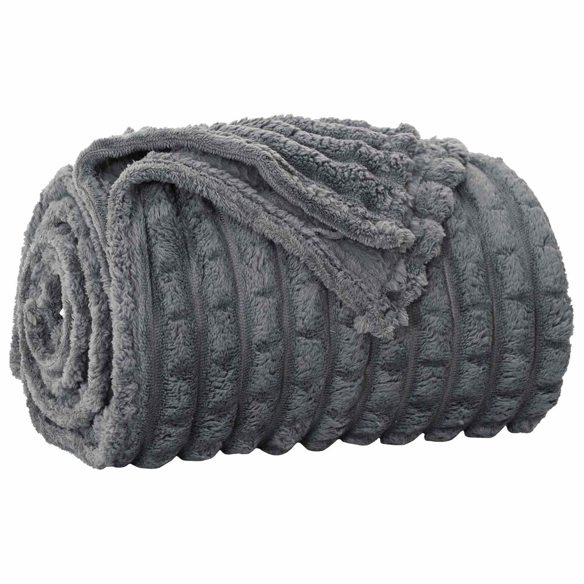 Wohndecken 6 stk. Dunkelgrau 240 x 220 cm 9.17 kg Fleece