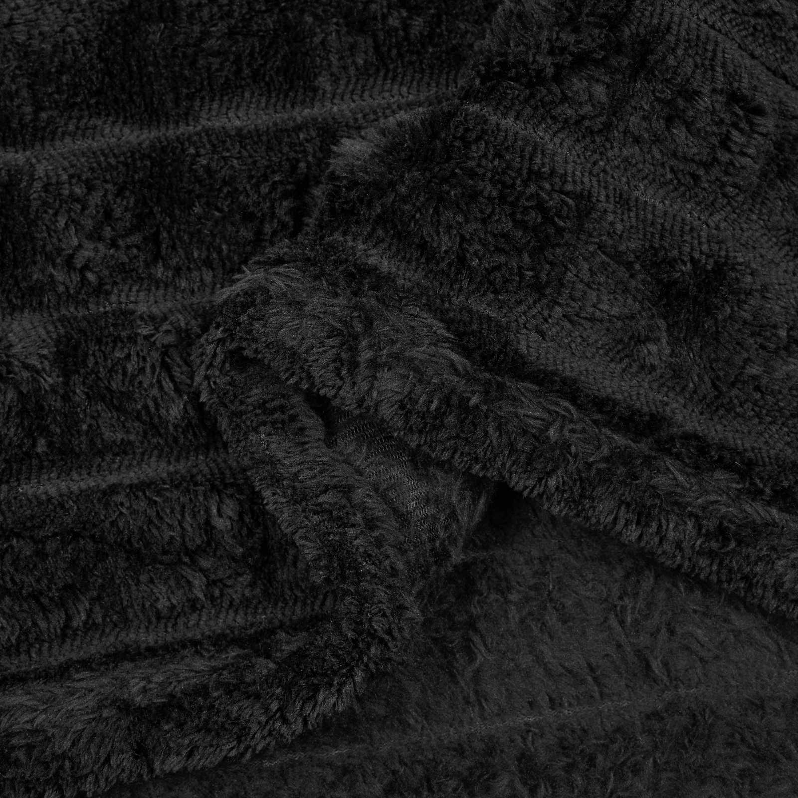 Wohndecken 6 stk. Schwarz 200 x 150 cm 4.5 kg Fleece