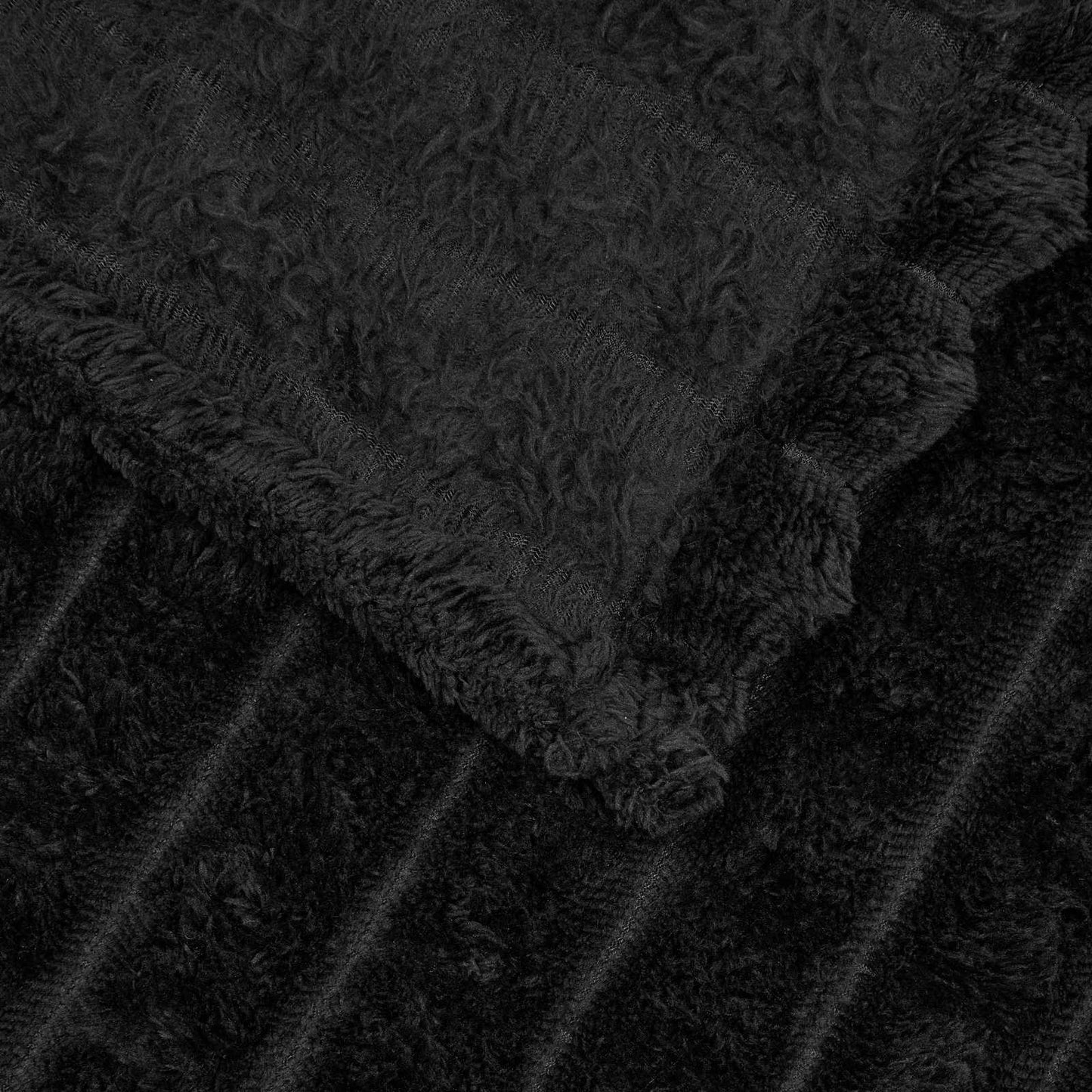 Wohndecken 6 stk. Schwarz 240 x 220 cm 8.63 kg Fleece