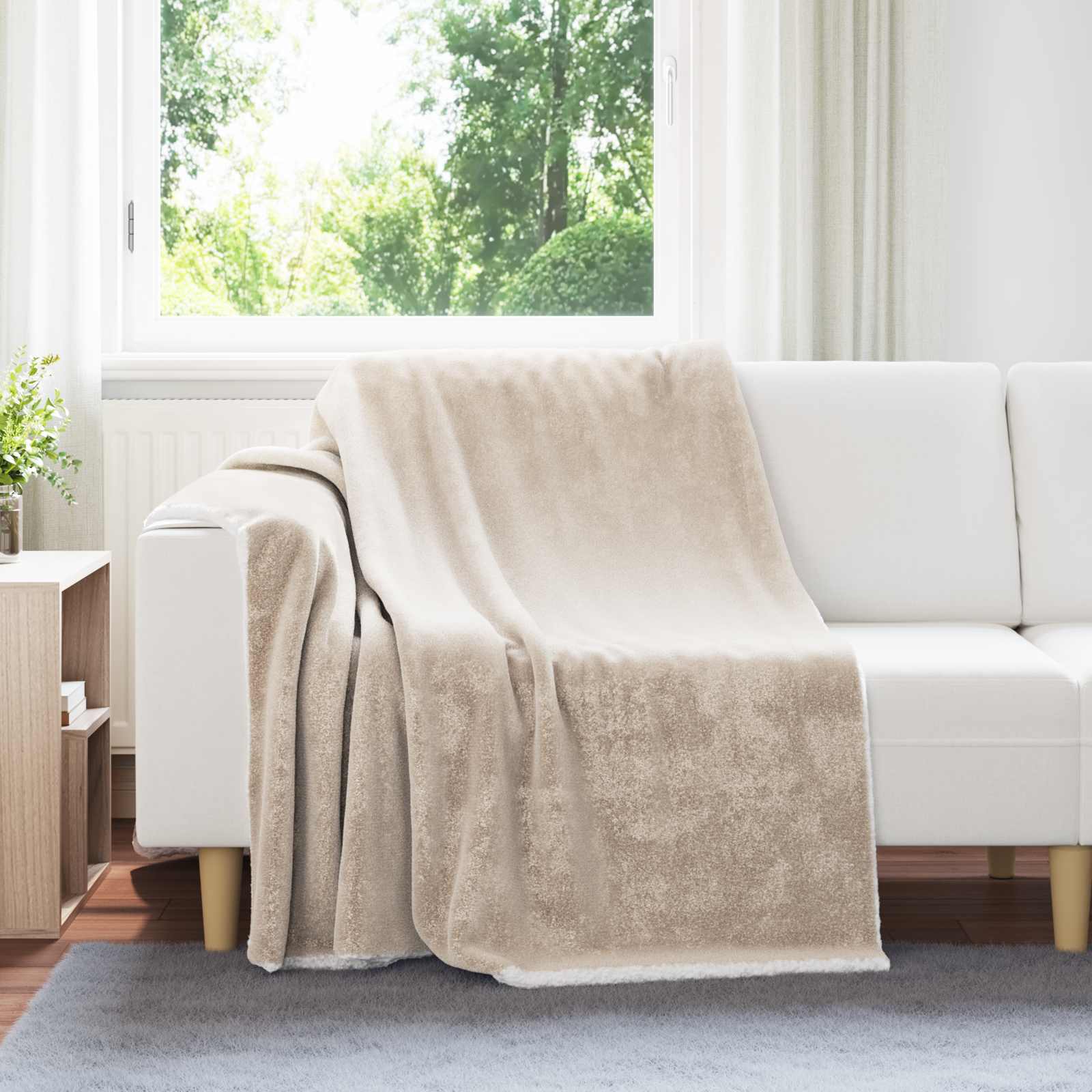 Wohndecke Beige 150 x 200 cm 1.64 kg Fleece