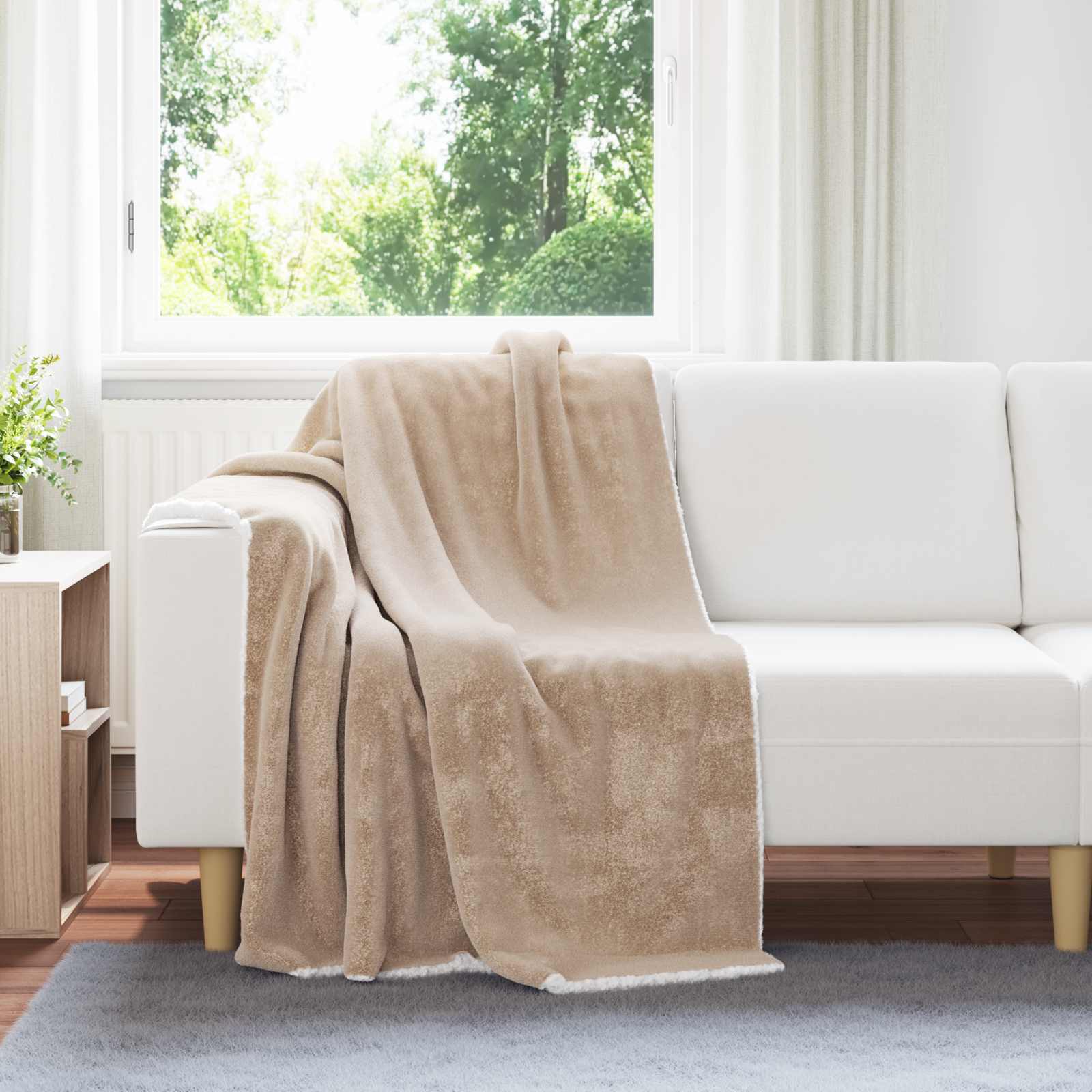 Wohndecke Kamel 130 x 150 cm 1 kg Fleece