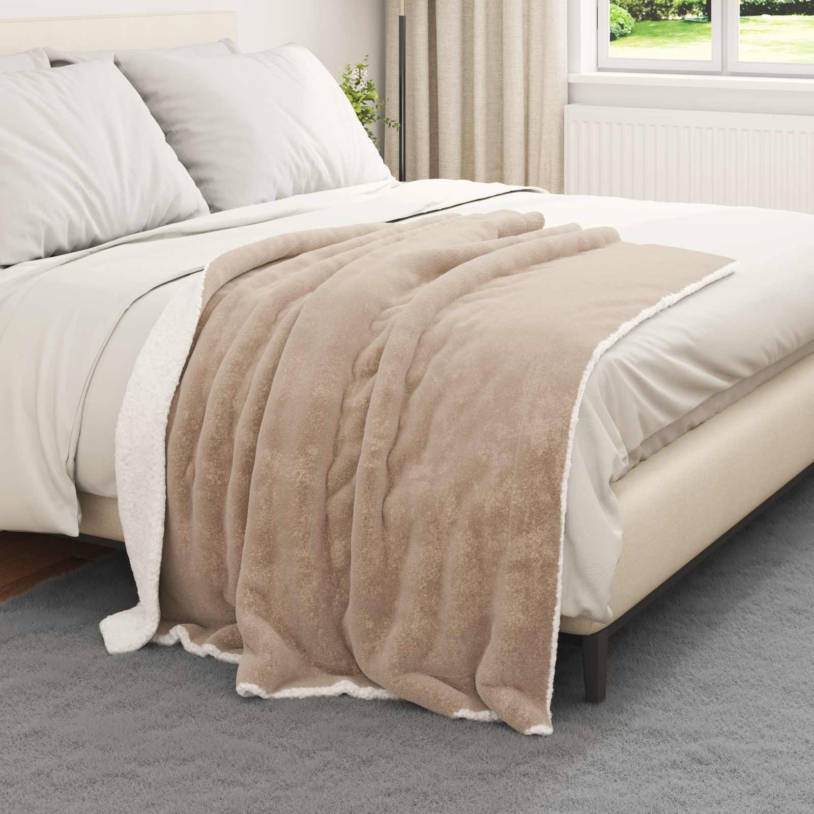 Wohndecke Kamel 130 x 150 cm 1 kg Fleece