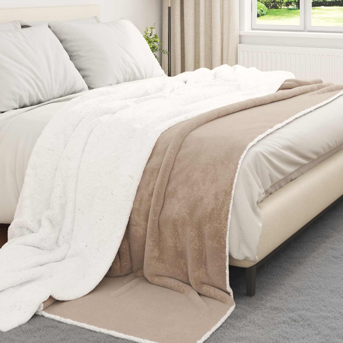 Wohndecke Kamel 220 x 240 cm 2.67 kg Fleece