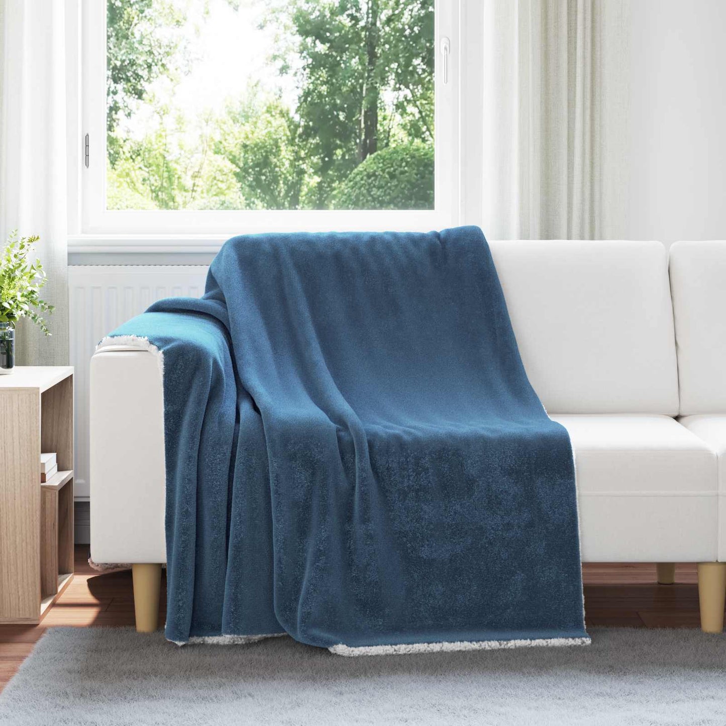 Wohndecke Marineblau 150 x 200 cm 1.64 kg Fleece